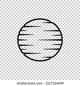 circle line sunset icon flat vector illustration