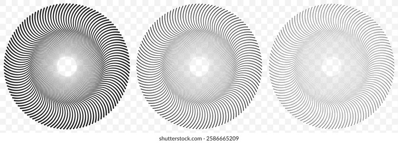 Circle line. Sunshine light ray. Black beam isolated Comic pattern. Sun effect rays. Radial circle lines vector illustration EPS 10.