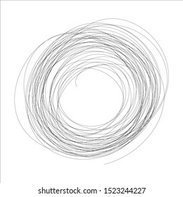circle line vector illustration on white
