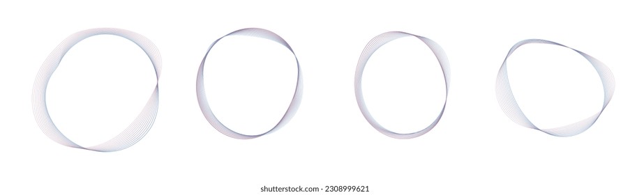 marco de forma de onda de línea circular