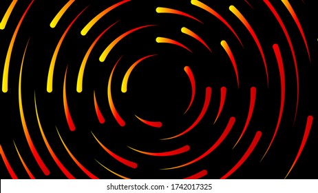 circle line yellow red for modern background, light neon effect motion with line mixed color, glowing light circle graphic for wallpaper, art line swirl shine color for technology digital concept