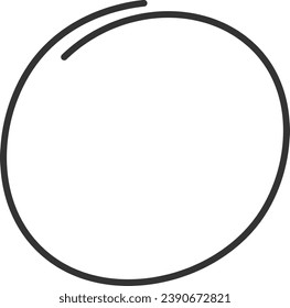 Ilustración de vectores de Doodle en línea circular