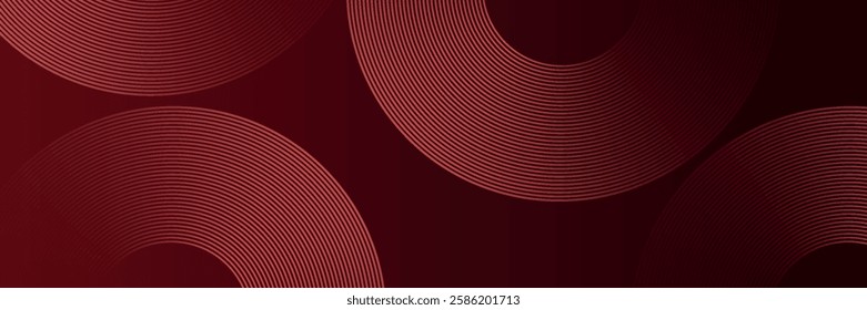 Circle lines abstract vector background. Minimal geometric circular dark blue pattern. Technology design concept.