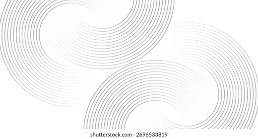 Plano de fundo de vetor abstrato de linhas de círculo. Padrão mínimo geométrico circular azul escuro. Conceito de design de tecnologia. Banner moderno de linhas arredondadas brilhantes	
