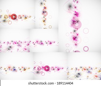 Kreise und Linien, chaos-Konzepthintergrund. Sammlung abstrakter Hintergründe