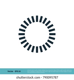Circle Lines Download Progress Icon Vector Logo Template Illustration Design. Vector EPS 10.