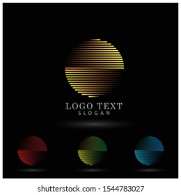 Circle Lines Graphic Logo. Symbol & Icon Vector Template.