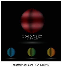 Circle Lines Graphic Logo. Symbol & Icon Vector Template.