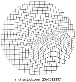 Circle lines hand drawn on transparent background. Abstract circle element. Round halftone frame. 