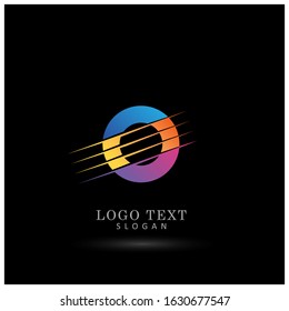 Circle Lines Logo. Symbol & Icon Vector Template.