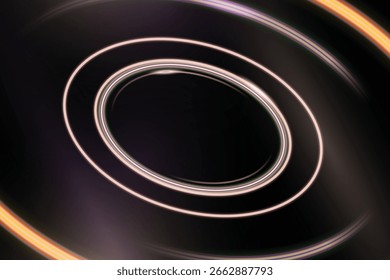 Líneas de círculo de fondo de luz de neón. Ilustración vectorial.