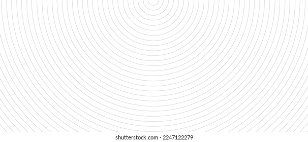Circle lines pattern on white background. Circle lines pattern for backdrop, brochure, wallpaper template. Realistic lines with repeat circles texture. Simple geometric background, vector illustration