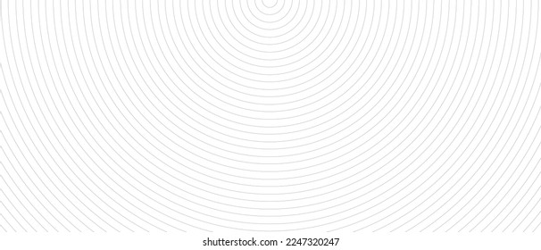 Circle lines pattern on white background. Circle lines pattern for backdrop, brochure, wallpaper template. Realistic lines with repeat circles texture. Simple geometric background, vector illustration
