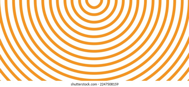 Circle lines pattern on white background. Circle lines pattern for backdrop, brochure, wallpaper template. Realistic lines with repeat circles texture. Simple geometric background, vector illustration