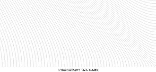 Circle lines pattern on white background. Circle lines pattern for backdrop, brochure, wallpaper template. Realistic lines with repeat circles texture. Simple geometric background, vector illustration