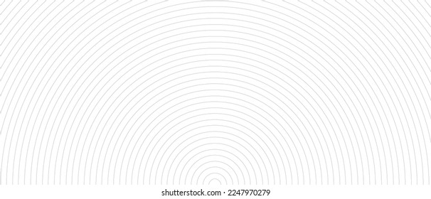 Circle lines pattern on white background. Circle lines pattern for backdrop, brochure, wallpaper template. Realistic lines with repeat circles texture. Simple geometric background, vector illustration