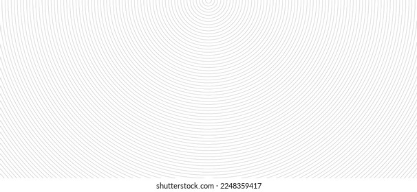 Circle lines pattern on white background. Circle lines pattern for backdrop, brochure, wallpaper template. Realistic lines with repeat circles texture. Simple geometric background, vector illustration
