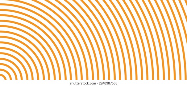 Circle lines pattern on white background. Circle lines pattern for backdrop, brochure, wallpaper template. Realistic lines with repeat circles texture. Simple geometric background, vector illustration
