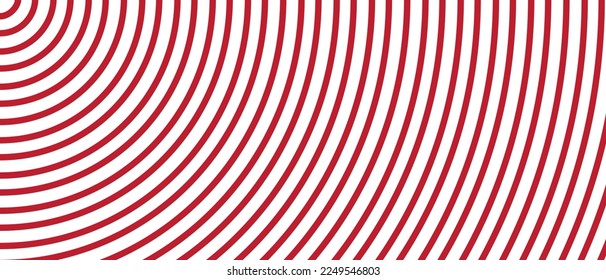 Circle lines pattern on white background. Circle lines pattern for backdrop, brochure, wallpaper template. Realistic lines with repeat circles texture. Simple geometric background, vector illustration