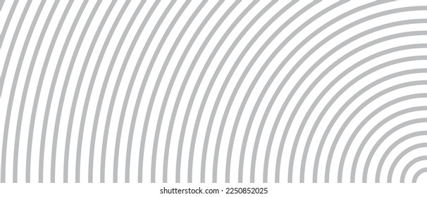 Circle lines pattern on white background. Circle lines pattern for backdrop, brochure, wallpaper template. Realistic lines with repeat circles texture. Simple geometric background, vector illustration