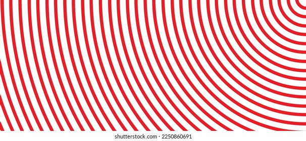 Circle lines pattern on white background. Circle lines pattern for backdrop, brochure, wallpaper template. Realistic lines with repeat circles texture. Simple geometric background, vector illustration