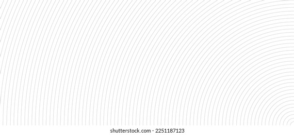 Circle lines pattern on white background. Circle lines pattern for backdrop, brochure, wallpaper template. Realistic lines with repeat circles texture. Simple geometric background, vector illustration