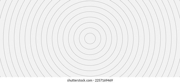 Circle lines pattern on white background. Circle lines pattern for backdrop, brochure, wallpaper template. Realistic lines with repeat circles texture. Simple geometric background, vector illustration