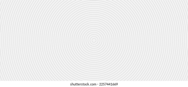 Circle lines pattern on white background. Circle lines pattern for backdrop, brochure, wallpaper template. Realistic lines with repeat circles texture. Simple geometric background, vector illustration