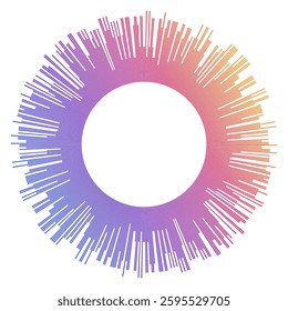 Circle lines pattern with vibrant gradient colors—ideal for cosmetics, fashion, textile design, technology branding, and wellness. Icon, Background. Perfect for digital art, packaging, marketing