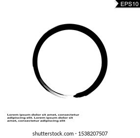 Circle lines sketch brush . Round vector illustration
