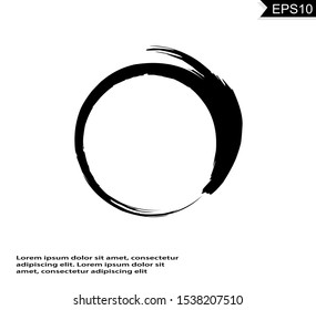 Circle lines sketch brush . Round vector illustration