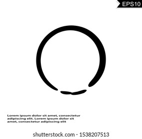 Circle lines sketch brush . Round vector illustration