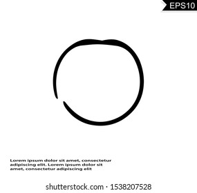 Circle lines sketch brush . Round vector illustration