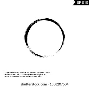 Circle lines sketch brush . Round vector illustration