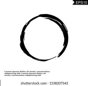 Circle lines sketch brush . Round vector illustration