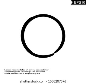 Circle lines sketch brush . Round vector illustration