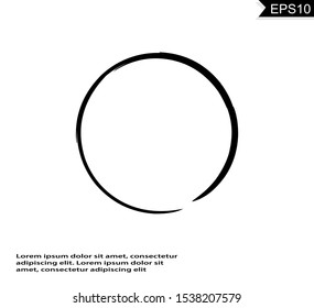 Circle lines sketch brush . Round vector illustration