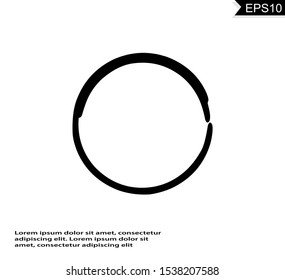 Circle lines sketch brush . Round vector illustration
