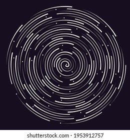 Kreis mit Linien in Spirale. Ripple-Effekt-Wellen.