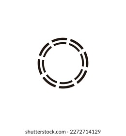 Circle, lines, technology, loading geometric symbol simple logo vector