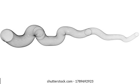 Circle lines in tunnel form.  logo . vector blend tool  pipe . tube design element