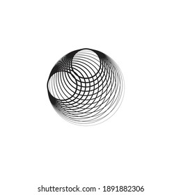 Circle lines in tunnel form.  logo . vector blend tool  pipe . tube design element