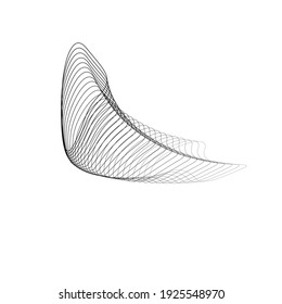 Circle lines in tunnel form.  logo . vector blend tool  pipe . tube design element