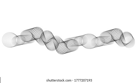 Circle lines in tunnel form. round logo . vector blend tool  pipe . tube design element
