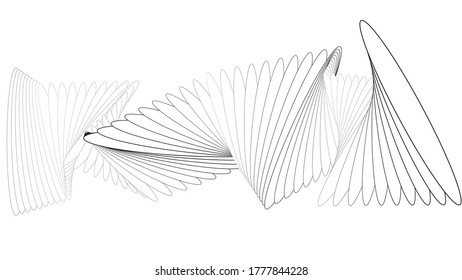 Circular líneas en forma de túnel. logotipo redondo. tubería de herramienta de mezcla vectorial. elemento de diseño de tubo