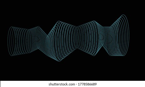 Circle lines in tunnel form. round logo . vector blend tool  pipe . tube design element