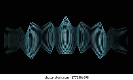 Circle lines in tunnel form. round logo . vector blend tool  pipe . tube design element