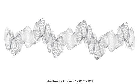 Circular líneas en forma de túnel. logotipo redondo. tubería de herramienta de mezcla vectorial. elemento de diseño de tubo