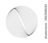 Circle lines .  Vector Illustration .Technology round Logo . Design Globe element . Abstract Geometric shape . Spirograph