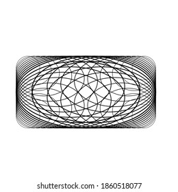 Circle lines .  Vector Illustration .Technology round Logo . Design element . Abstract Geometric shape .